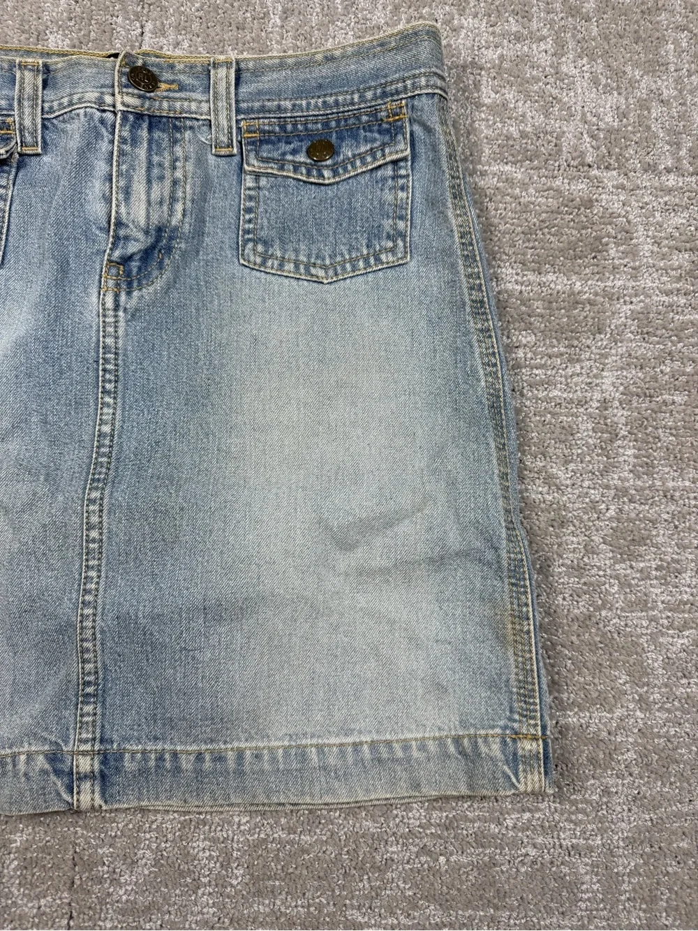 Vintage Y2K Polo Ralph Lauren Jean Co Mini Denim Skirt Women Size 12